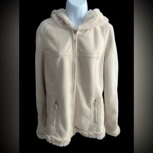 Jones New York Faux Suede Faux Fur Jacket M